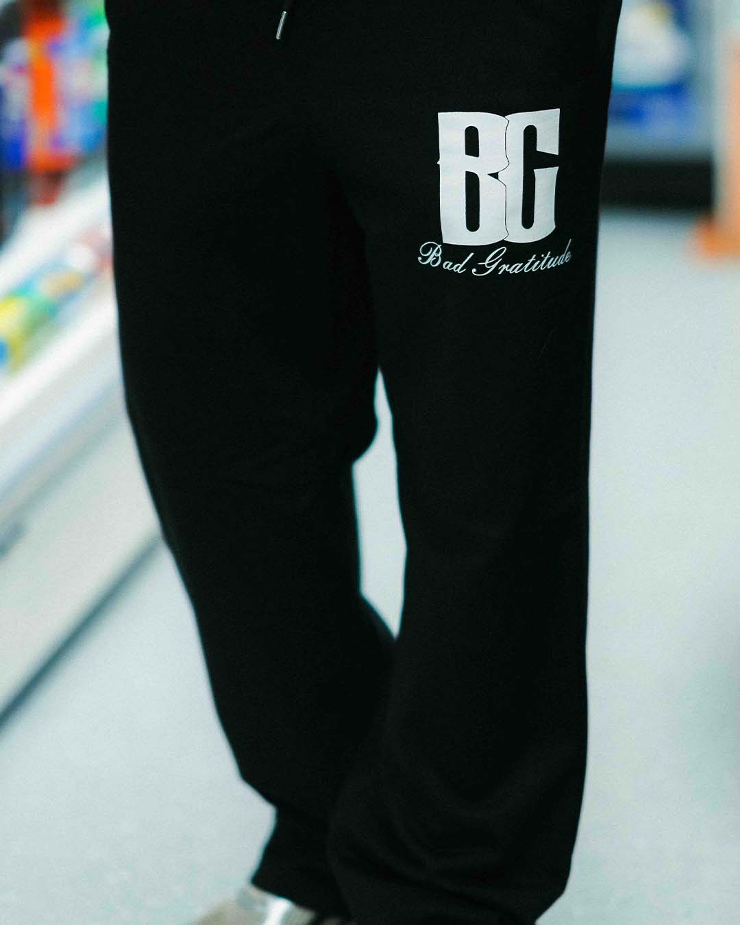 Black "BG" Joggers